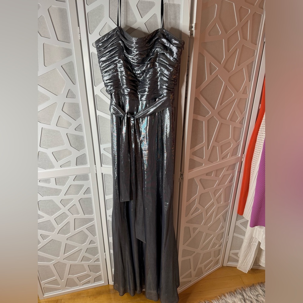 David Meister Shimmering Gray Dress